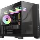 Gamemax Korpus NEX C33 BK, 1 x 3.5", 1+1 x 2.5", 5 laiendusslotti, MATX/BTF, 2 x USB 3.0, 1 x USB-C, 1 x k&otilde;rvaklapid