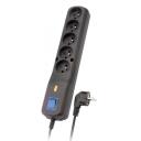 Lestar Pārsprieguma aizsargs LF-530WA 1966000736, 3m, 5xE kontaktligzdas, 613J, 22kA, 10A, 230V, melns