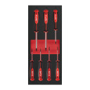 TRĪSPLAKŅU ROKTURA SKRŪVGRIEŽU PUTU MATERIĀLA IELIKTŅU KOMPLEKTI, SCREWDRIVER TX SET 1 FOAM INSERT - 7 PC, 4932492391 MILWAUKEE