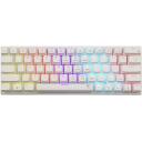White Shark Klaviatūra WAKIZASHI-2-US-W-RED.SW, 64 taustiņi, 1.5m, USB, mehāniskā, RGB apgaismojums, vadu, sarkanie slēdži