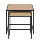 Kafijas galdiņi 2gab SEAFORD 40x40xH40cm, 50x50xH45cm, ozols AC76354 Allit