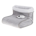 Foot warming device with 4 levels and remote control made of soft plush fabric with removable thermal lining 140W Grey AD7432 Adler