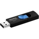 Adata USB atmintinė AUV320-64G-RBKBL 64 GB, USB 3.2 Gen 1, juoda, mėlyna, slankusis dizainas