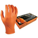 Нитриловые перчатки M-Safe (50шт)  11 / XXL оранжевые Grippaz