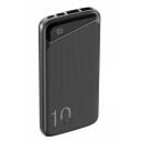 Navitel PWR10 MX Black, 10000mAh, 3.7V, 37Wh, 2xUSB-A, kahepoolsed USB-C, micro-USB, &uuml;lekoormuse kaitse