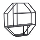 Sienas plaukts SEAFORD 77x22xH77cm, melns AC89690 Allit