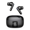 ONIKUMA TX612 TWS bezvadu austiņas 2.4 GHz + Bluetooth 5.4 dual-mode ANC + ENC 10 mm draiveri līdz 7 st bez futrāļa un līdz 35 st ar uzlādes futrāli iebūvēts mikrofons USB-C uzlāde melns