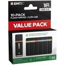 Emtec USB m&auml;lupulk ECMMD16GK102P10, 16GB, USB 2.0, 15Mbps, 5Mbps, mitmev&auml;rviline, 10 tk.