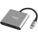 Natec Multi Port Fowler MINI NMP-1607, 1xUSB A, 1xHDMI, 1xUSB-C, 4K UHD, 60W laadimine, USB 3.0