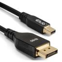 Club3D Mini DisplayPort на DisplayPort кабель CAC-1116 1м, 4K240Hz, 8K60Hz, 10K60Hz, 80 Гбит/с, 10240 x 4320