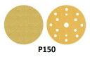 Sanding disc Velcro 150mm P150, 3M, 50446, 15 holes