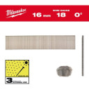 BEZGALVAS NAGLAS, 18 G, PLĀNA GALVIŅA, INOX 18G / 16 MM / SC3 - 10.000 PC, 4932492557 MILWAUKEE