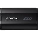 Adata SSD, SD810-500G-CBK, 500 GB, 2000 MB/s, USB 3.2 Gen 2x2, melns, putekļu un ūdens izturīgs