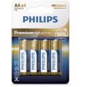 Philips Premium Alkaline Aku LR6M4B/10, 1.5V, AA, 4 tk