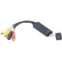 Gembird Video grabber UVG-002, 0.15m, USB Male, RCA Male, HD 720p, ED 480p, 2xRCA, 1xSCART, 1xComposite, 1xS-Video