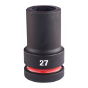SHOCKWAVE&trade; IMPACT DUTY TRIECIENIZTURĪGAS UZGRIEŽŅU MUCIŅAS, 27 MM 1" IMPACT SOCKET DEEP - 1PC, 4932480424 MILWAUKEE