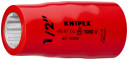 12 punktu uzgriežņu atslēga, KNIPEX, 98 47 9/16", 0.5" kvadrātveida piedziņa, hromēta, divkāršā sešstūra forma