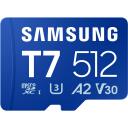 Samsung M&auml;lukaart T7 microSD MB-MB512T/WW, 512 GB, Micro SDXC, UHS-I 10 U3 V30, kuni 170 MB/s, veekindel, l&ouml;&ouml;gikindel