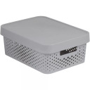 Perforated Box with Lid Infinity Recycled 11L 36x27x14cm Grey Curver 0804753099
