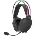 White Shark Ausinės OX GH-2140, 50mm, 16&Omega;, 20Hz-20kHz, 110dB&plusmn;3dB, 2m, RGB, ant ausų, laidinės, 2x3,5mm, USB