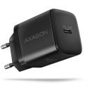 Axagon laadija ACU-PD20 20W, 1x USB-C, must, kiire laadimine, toite kaitse: &uuml;lepinge, &uuml;lekuumenemine, &uuml;lekoormus, l&uuml;his