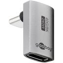 Goobay USB-C adapteris vertikāls 90&deg; gar&scaron;, 74442, 8K60Hz, 40 Gbps, metāla korpuss, 240 W strāvas piegāde