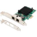Digitus v&otilde;rgukaart DN-10132, 2x10/100/1000 Mbit/s, PCIe, 802.1Q, 802.3, 802.3ab, 802.3u, 802.3x
