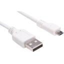 Sandberg USB kabelis 440-33, 1m, USB 2.0 A male, Micro USB B male, balta krās.