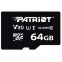 Patriot карта памяти MicroSDHC PSF64GVX31MCX, 64GB, 90MB/s, U1, C10, U3, V30