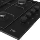 Beko HIBG64120SB plīts, 60 cm, gāze, 4 zonas, 2900 W, 1000 W, 2000 W, 2000 W, nerūsējo&scaron;ais tērauds