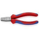 Kompaktie krimpē&scaron;anas knaibles ar daudzkomponentu rokturiem, Knipex, 97 62 145 A SB, 0.25 - 2.5 mm&sup2;, trapezoidāls profils, pulēta galva