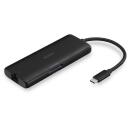 Lindy dokas 43358, 4K HDMI 60Hz, 2x USB 3.2, 1x USB-C, 1x RJ45, 1x SD, 100W PD, juoda