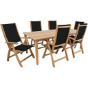 Darza mebelu komplekts MALDIVE ar 6 salokamiem krēsliem, K136043 HOME4YOU