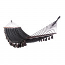 &Scaron;ūpuļtīkls TASSEL BLACK 127x230 / 320cm, audums: 100% kokvilna