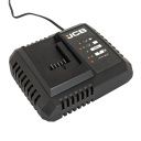 JCB JCB-18FC-9 Professional 18V itin greitas įkroviklis JCB Li-Ion akumuliatoriams įkrauti 9A 20.5V DC i&scaron;manus įkrovimas suderinamas su JCB 18V akumuliatoriais