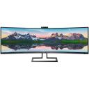 Philips | SuperWide curved LCD display | 499P9H/00 | 48.8 " | VA | Dual QHD | 32:9 | 70 Hz | 5 ms | 5120 x 1440 pixels | 450 cd/m&sup2; | Headphone out | HDMI ports quantity 2 | Black