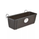 Flower box for balconies with metal holder Natural 50x18x16cm grey 2175853 STEFANPLAST