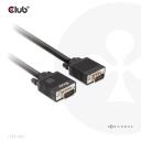 Club3D VGA kabelis CAC-1710 10m 28AWG, 2x VGA (D-Sub) vīrie&scaron;u, 1080p, zelta kontakti, apaļ&scaron; kabelis