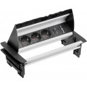 Stalo lizdai, 3vnt, 2xUSB; AE-PBC3GS2U-53BKS GTV