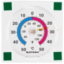 Termometrs/higrometrs logam ārējais, plastmasas 77x77mm