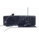 Gembird 4-in-1 kontorikomplekt KBS-UO4-01, USB, 104 nuppu, 3 nuppu, 1000 dpi, must