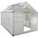 Besk Kasvuhoone pol&uuml;karbonaat 9112335, 310x190x195cm, alumiinium 0.7-1.5mm, pol&uuml;karbonaat 4mm, liugurid, 4 ventilatsiooniava