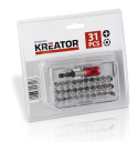 PZ/TX atsuktuvo antgalių rinkinys 31 vnt., KREATOR, KRT064550, magnetinis antgalių laikiklis su greito keitimo sistema