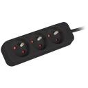 Lanberg toitepikendus PS0-03E-0150-BK, 3X Prantsuse pistikud, 1,5 m, 2500 W, laste kaitse