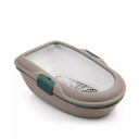 Туалет для кошек Furba Chic 59x39x22см светло-серый/зеленый 2197763 STEFANPLAST