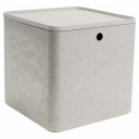 Kaste ar vāku Beton XL 18L kubs 28x28x27cm gai&scaron;i pelēka 0804779021 CURVER