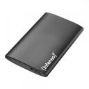 Intenso V&auml;line SSD 3823461 1TB, USB Type-A, 3.2 Gen 1, 0.5 Gbit/s, Must, Alumiinium, exFAT, USB Kaabel
