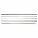 Nerūsējošā tērauda salmiņu komplekts, atkārtoti lietojami, ekoloģiski, R562031, BasicNature