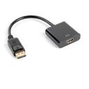 Lanberg adapter Displayport (M) -> HDMI (F) AD-0009-BK, 10cm, 1080p, 60Hz, must