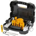 Dewalt Bi-Metal zāģu komplekts DT90351-QZ, 11 gab., melna/dzeltena, 22mm-64mm, 2 adapteri, 2 centrālie urbi